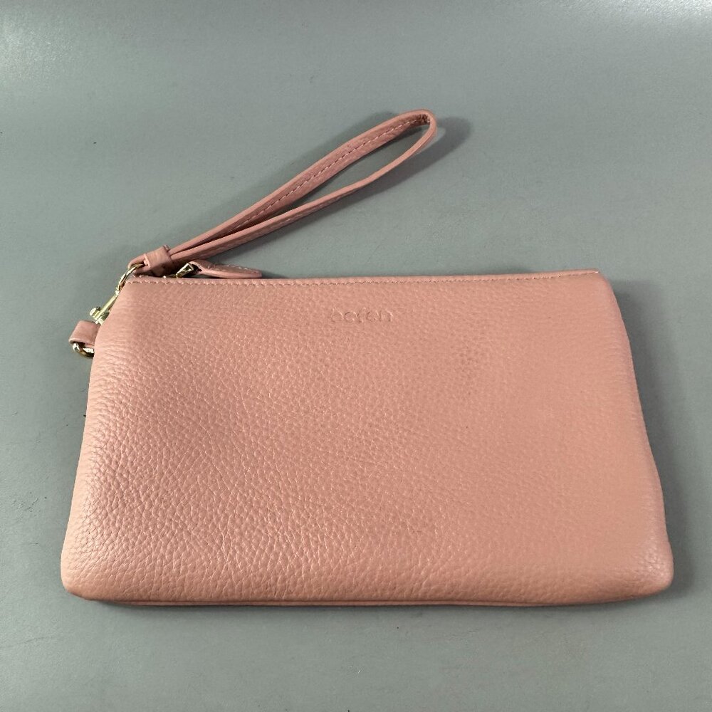 befen Genuine Leather Wristlet Clutch RFID Blocking Bag Cell Phone Wallet Purse